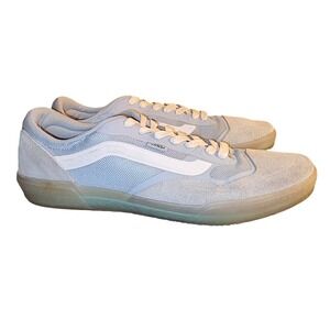 Vans AVE Pro Mens Skate Shoes Size 13 Light Blue Suede Mesh Low Top Casual